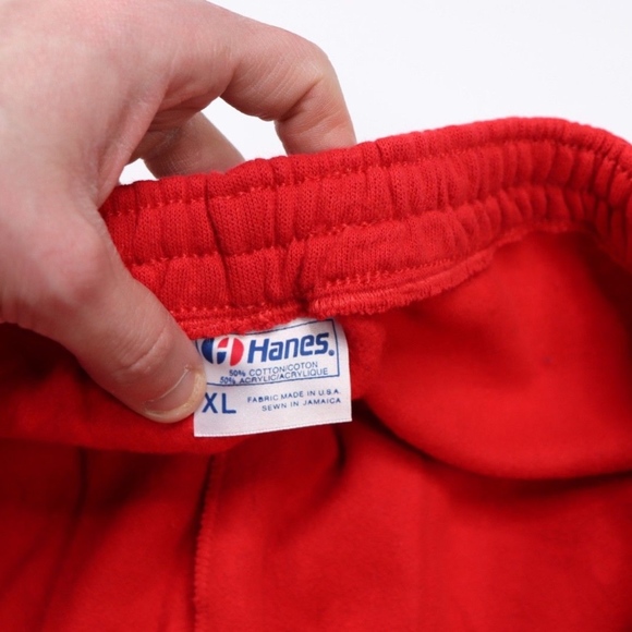 Vintage USA Spell Out Joggers Jogger Pants Red XL - Picture 5 of 5